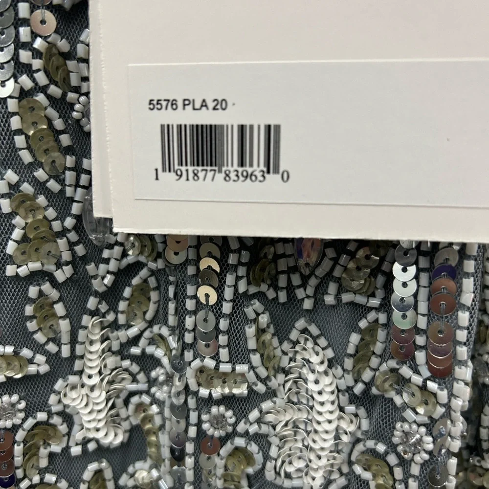 Mac Duggal 5576 NWT Jewel Neckline Long Sleeve Dress - Picture 8 of 8